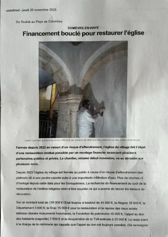 Article dans le journal (WEB)